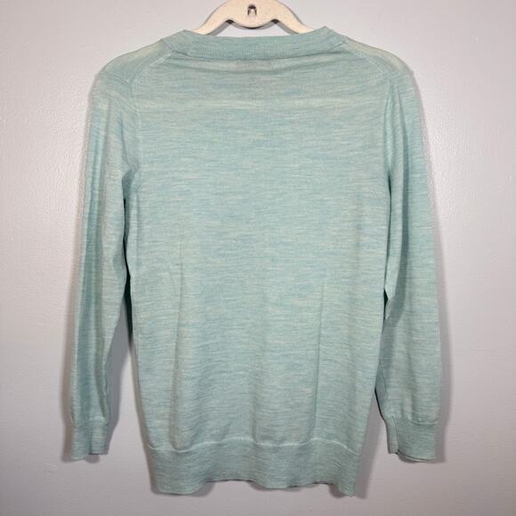 J. Crew 100% Wool Tippi Sweater Blue Crew Neck Pullover Size Small - Picture 4 of 4